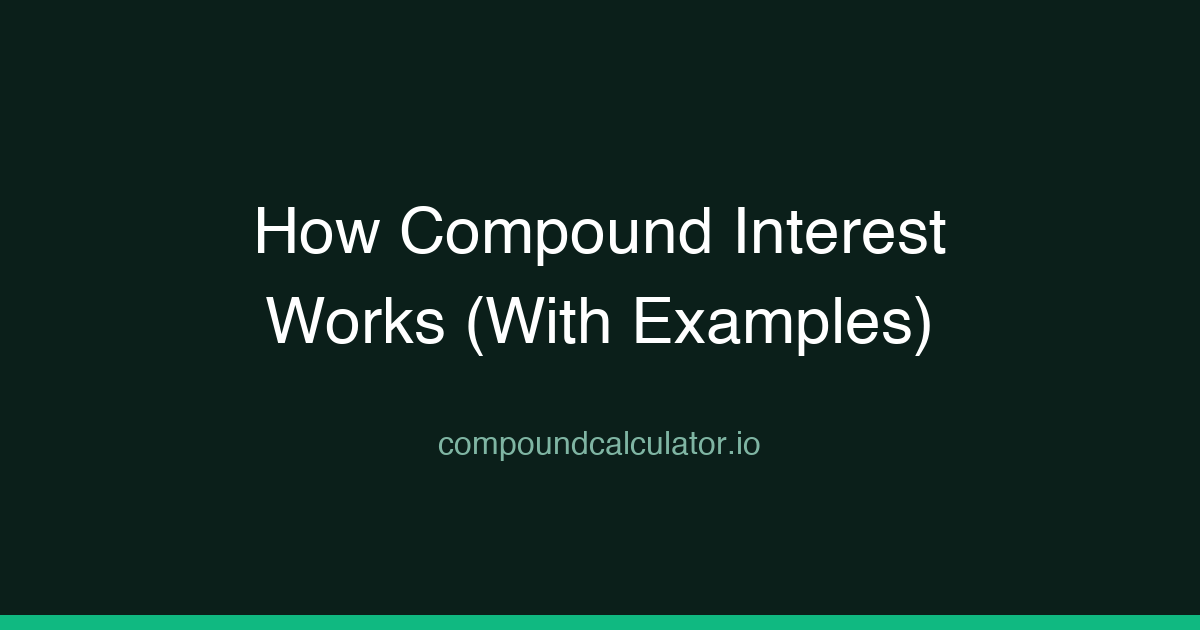 How Compound Interest Works (With Examples)